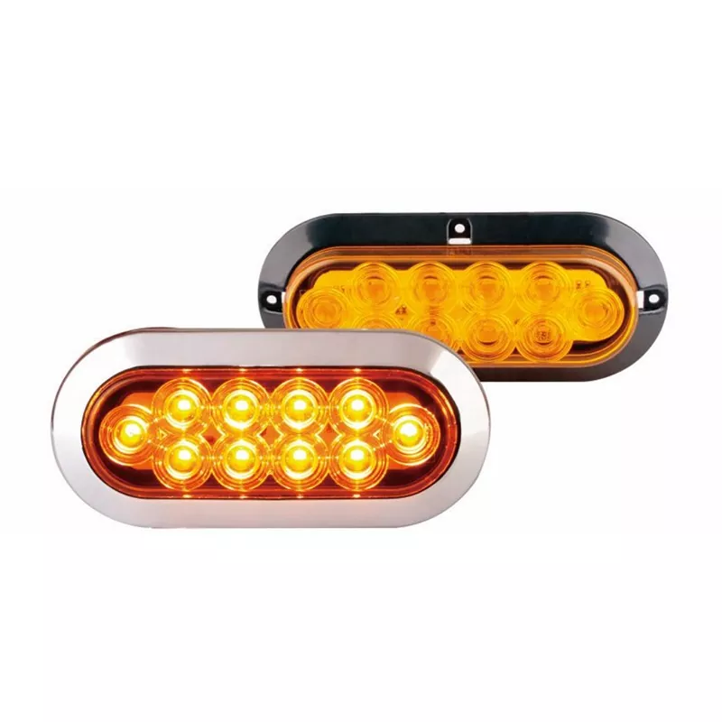 Luz de remolque ámbar ovalada de 6 pulgadas