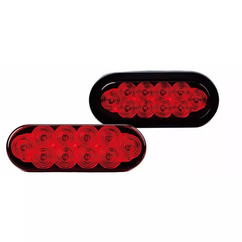 Luz de remolque con ojal rojo ovalado de 6 pulgadas